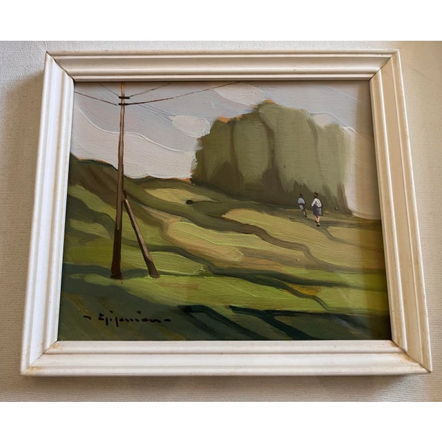 Mid 20th Century Vintage Italian School Framed Painting For Sale - Image 5 of 9