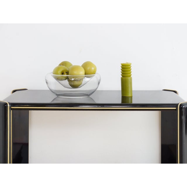 Black Lacquer Bar Cart, 1980s Chairish