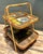 Vintage Rattan Two-Tiered Tray Stand For Sale - Image 9 of 18