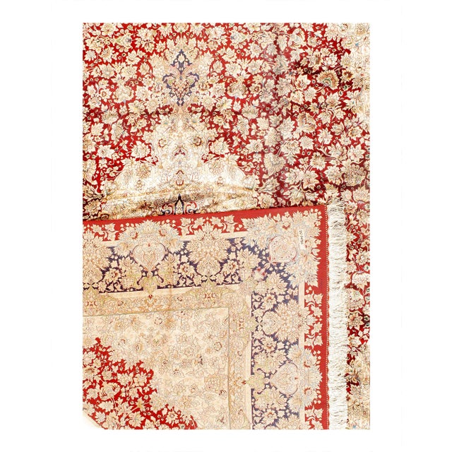 Traditional Pasargad DC Exquisite Design Paris Palace Fine Power Loom v. Silk Rug For Sale - Image 3 of 3