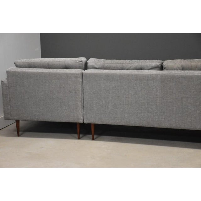 Large 140” Modern Grey Sectional Sofa For Sale - Image 10 of 11