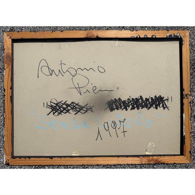 Paper Italian Mixed Media "Senza Titolo" by Antonio Pieri 1997 For Sale - Image 7 of 7