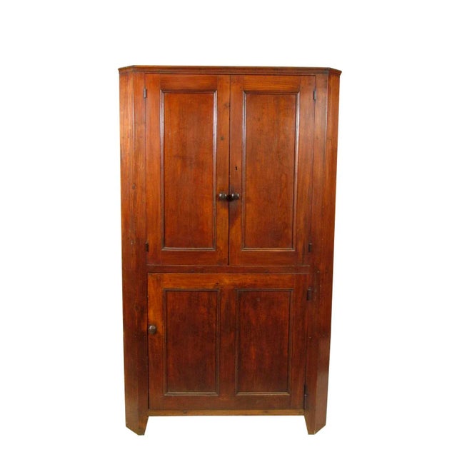 19th-C American Pine Corner Cabinet For Sale - Image 10 of 10