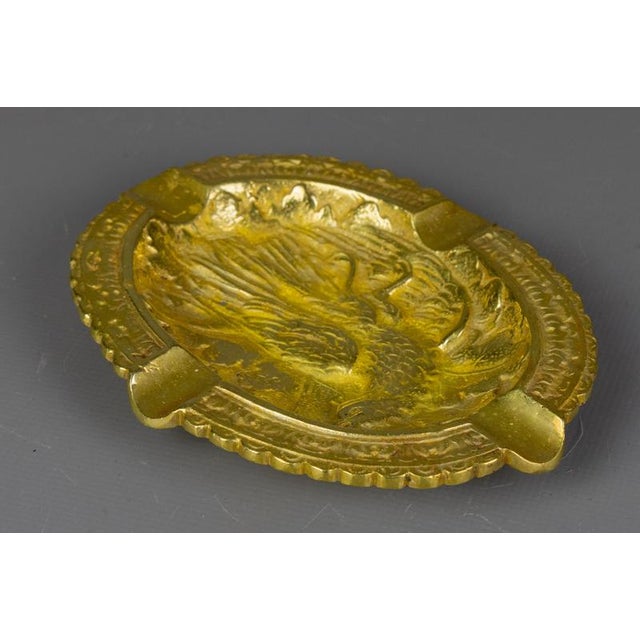 Gold French Bronze Ashtray with Phoenix Bird Motif, 1950s For Sale - Image 8 of 18