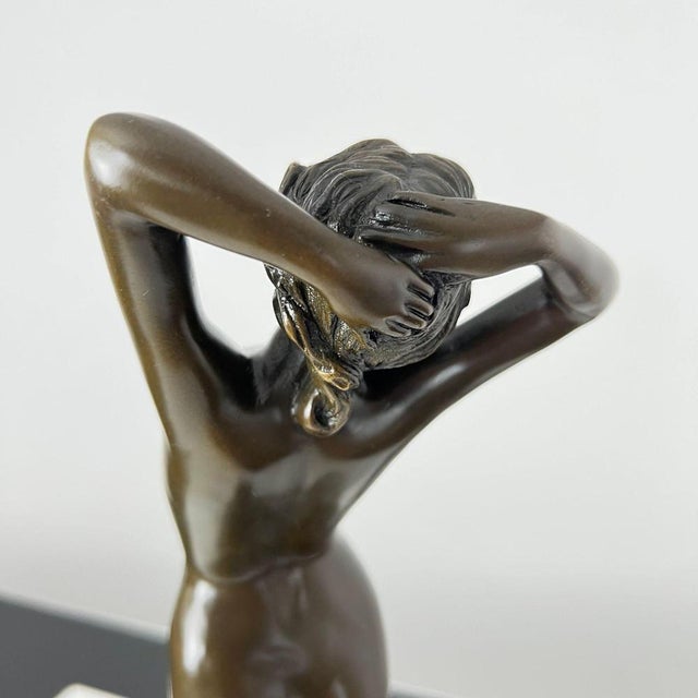 Philips, Art Deco Sculpture of a Nude Woman, 20th Century, Bronze For Sale - Image 11 of 12