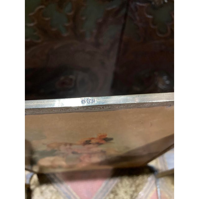 Antique Triptych Standing Mirror in Chiseled Brass — Three-Panel, Circa 1900 For Sale In New York - Image 6 of 17