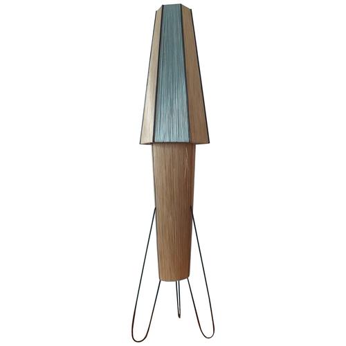 Mid-Century Modern German Rocket Floor Lamp in Metal and Straw, 1960 For Sale - Image 13 of 13