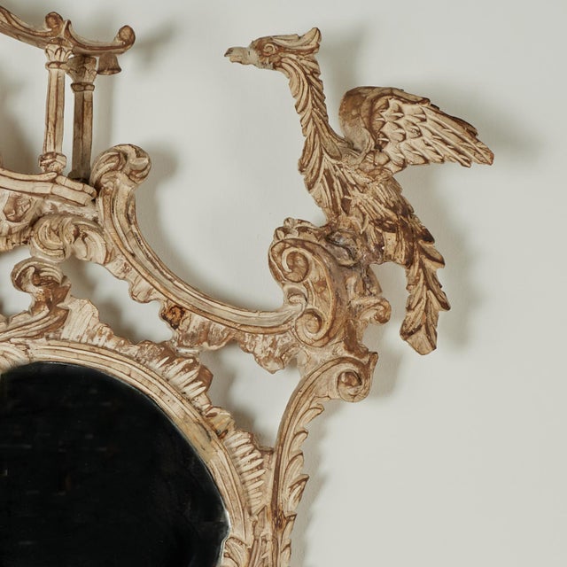 Vintage Italian Chinese Chippendale Pagoda Sytle Wall Mirror For Sale - Image 4 of 10