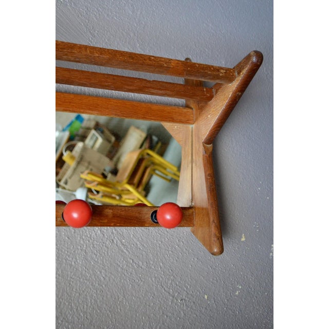 Mid-Century French Wall-Mounted Coat Rack, 1950s For Sale - Image 3 of 7
