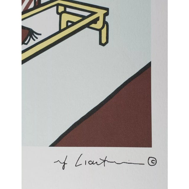 Pop Art 1980s After Roy Lichtenstein "Red Lamps" Limited Edition Lithograph For Sale - Image 3 of 8