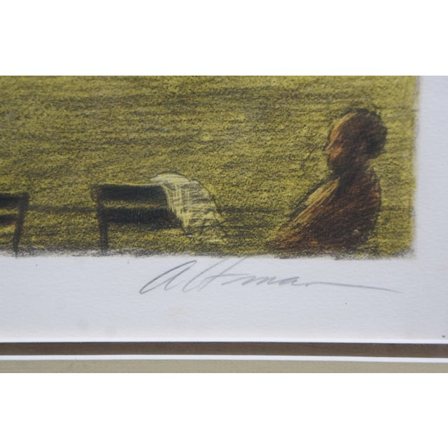 1980s Harold Altman Signed Lithograph Le Grand Bassin Luxembourg Fountain Park Paris For Sale - Image 9 of 11