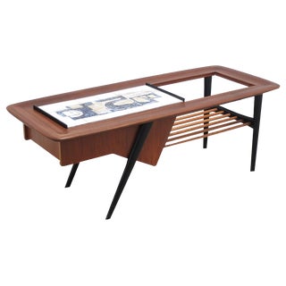 Decorative Coffee Table with Bar by Alfred Hendrickx for Belform, 1950s For Sale