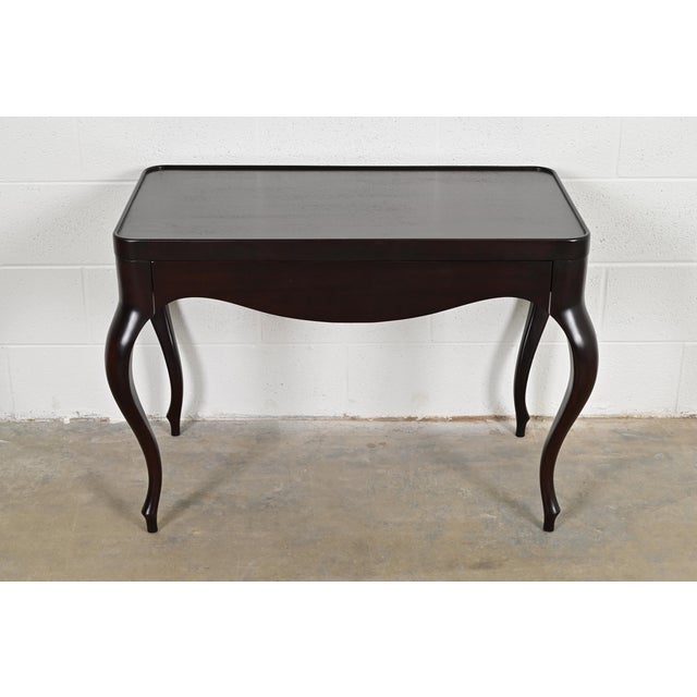 French Barbara Barry for Baker Furniture French Regency Dark Mahogany Console or Side Table For Sale - Image 3 of 14