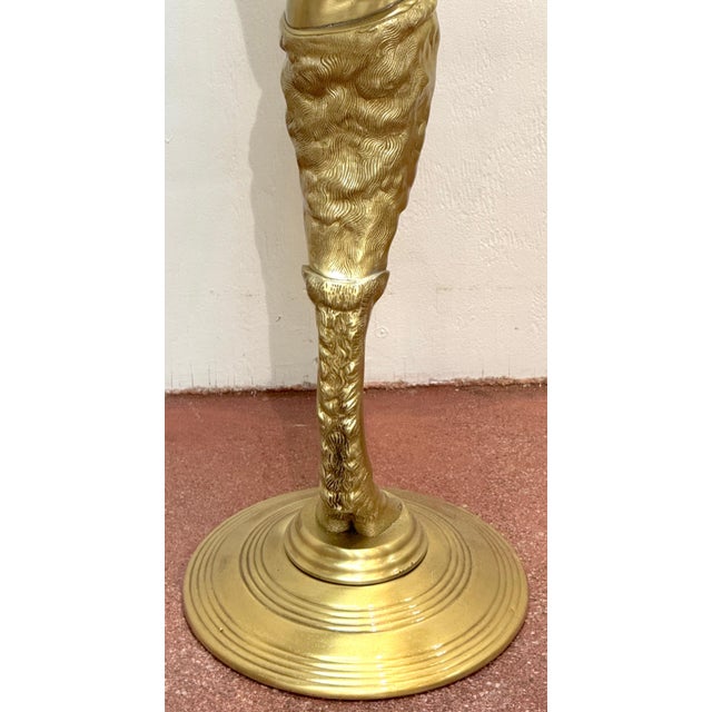 French Belle Époque Gilt Brass & Onyx Satyress Caryatid Pedestal, Circa 1900s For Sale - Image 18 of 18