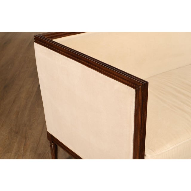 Textile Edward Ferrell French Louis XVI Style Loveseat Sofa For Sale - Image 7 of 18
