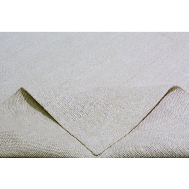 Contemporary Indian Modern Hand Loom Wool & Bamboo Rug, 10X14 For Sale In New York - Image 6 of 6