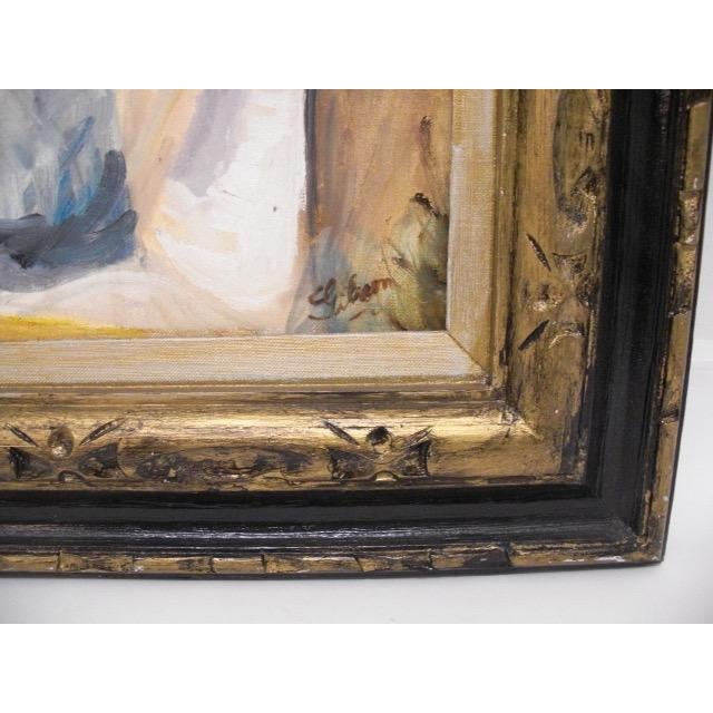 Wood Vintage "At the Ball 1875" by Berte Morisot Reproduction Framed Painting For Sale - Image 7 of 8