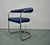 SS33 Chrome Armchair in Blue Fabric by Anton Lorenz for Thonet, 1970s For Sale - Image 3 of 15