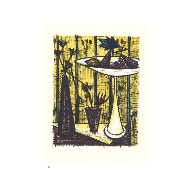 1967 Lithograph #9 "Fruit Plate" by Bernard Buffet For Sale
