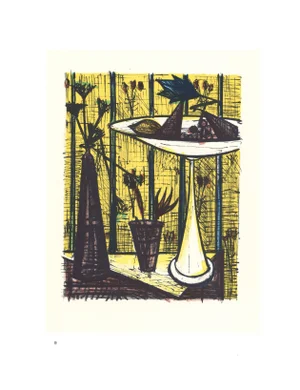 1967 Lithograph #9 "Fruit Plate" by Bernard Buffet