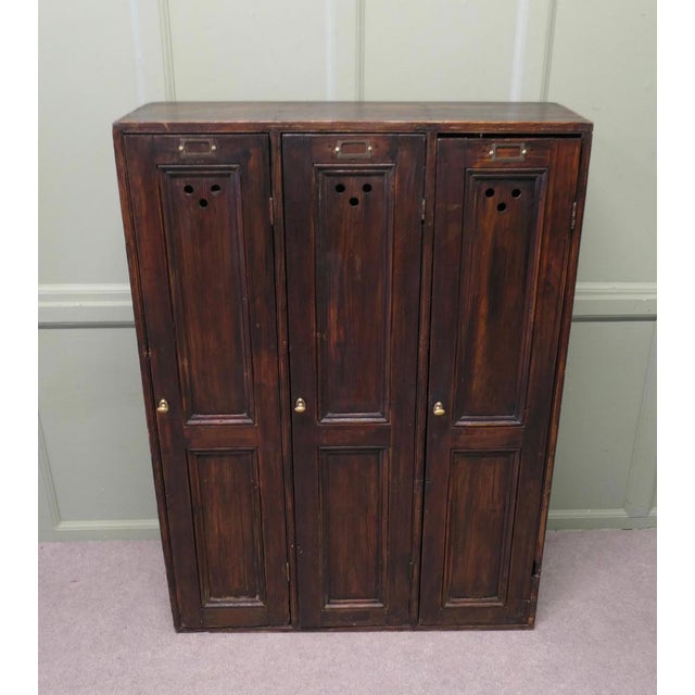 Pine Sports Locker, Equipment Cupboard A good piece, this piece could be used for any sport or as Shop Display. It is a...