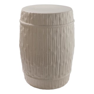 Bamboo Garden Stool Cream For Sale