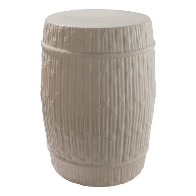 Bamboo Garden Stool Cream For Sale