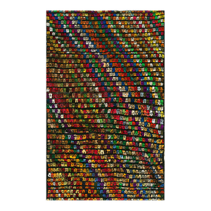 1930s Colorful Stripe Antique Jerusalem Rug 5'6" X 7'9" Handknotted Wool Carpet