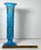 19th Century Victorian Moser Blue Opaline Glass Vase: Gilt Floral Decor, 15.5" For Sale - Image 9 of 10