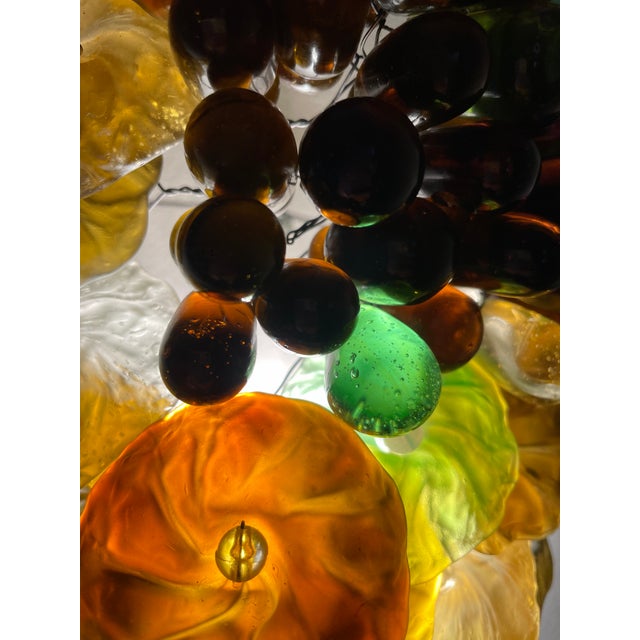 Art Nouveau Murano Glass Grape Cluster Wall Sconce, 1900s For Sale - Image 9 of 15
