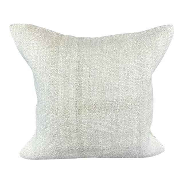 20 x 20 Hemp Pillow Turkish Cushion Natural Grayish White Pillow Cushion Cover For Sale