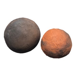 Pair of Spheres by Artist Yolanda Balague of Spain For Sale
