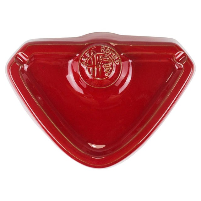 Red Ceramic Ashtray by Alfa Romeo, Italy, 1970s For Sale - Image 17 of 17