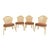 1970s Rattan Cane Back Wood Dining Side Chairs- Set of 4 For Sale