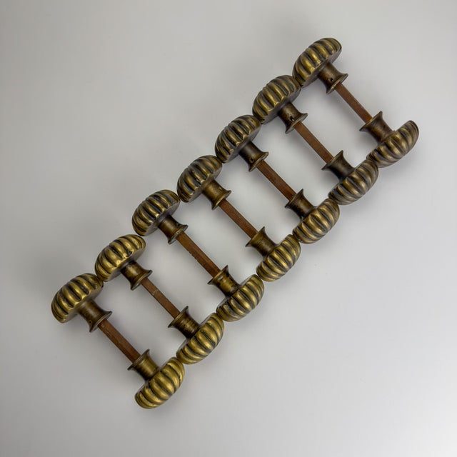 Brown Antique Brass Doorknob, Italy, 1920s For Sale - Image 8 of 14
