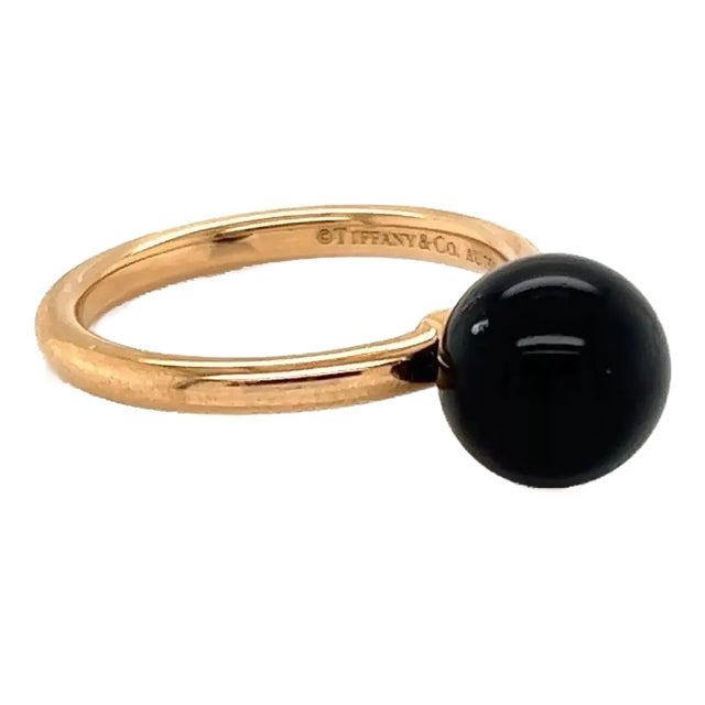 25953 - Tiffany & Co. HardWear Onyx Ball 18k Rose Gold Solitaire Ring For Sale