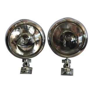 Pair of 1940s Automobile Style Spotlights by Unity Manufacturing of Chicago Il For Sale