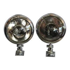 Pair of 1940s Automobile Style Spotlights by Unity Manufacturing of Chicago Il