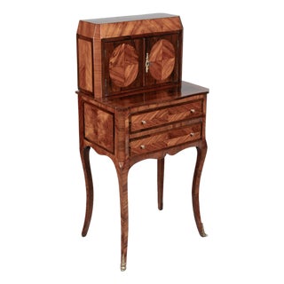 18th Century Louis XVI Marquetry Bonheur Du Jour Table For Sale