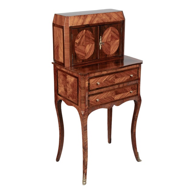 18th Century Louis XVI Marquetry Bonheur Du Jour Table For Sale