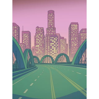 6th Street Bridge Limited Edition Print on Entrada Rag, by Marz Jr. For Sale
