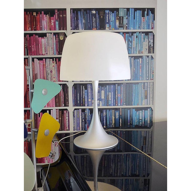 Large and very heavy table lamp with murano glass shade on a metal base. Model amélie designed harry & camila 2004 for...
