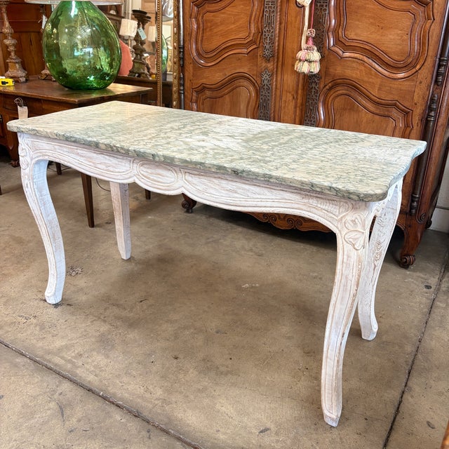 19th Century French Louis XV Style Marble Top Console Table For Sale - Image 13 of 13
