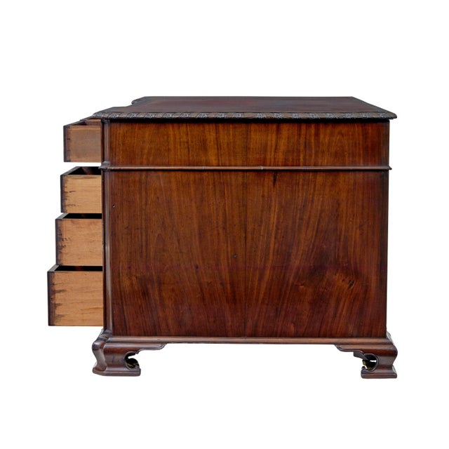 Early 20th Century Mahogany Pedestal Desk from Hobbs & Co, 1900 For Sale - Image 6 of 12