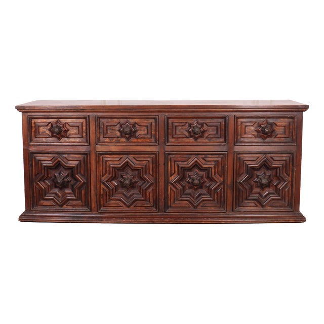 Spanish Brutalist Sideboard, 1970s For Sale