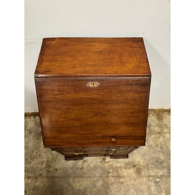 Antique English Georgian Mahogany Slant Front Bureau Desk For Sale In Naples, FL - Image 6 of 12