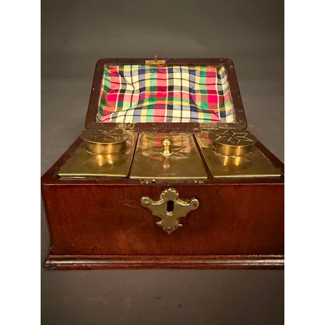 Traditional 18th Century Dutch Mahogany Tea Caddy With Brass & Bronze Hardware, Circa 1780 For Sale - Image 3 of 15