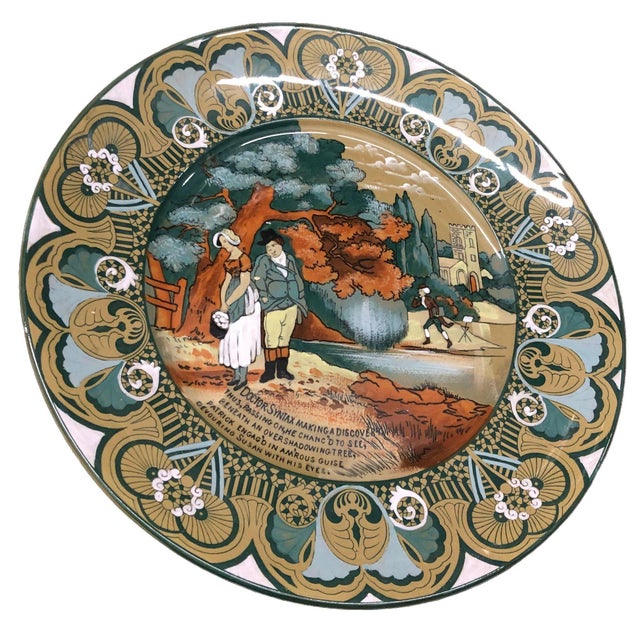 Early 1900s Pottery Buffalo Pottery Deldare "Dr Syntax" Plate For Sale - Image 10 of 10