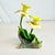Ceramic Mid-Century Italian Capodimonte Style Porcelain Yellow Daffodil Decorative Object For Sale - Image 7 of 11