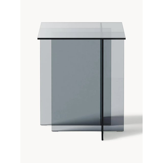 Acrylic Side Table (Transparent Black) For Sale - Image 4 of 7